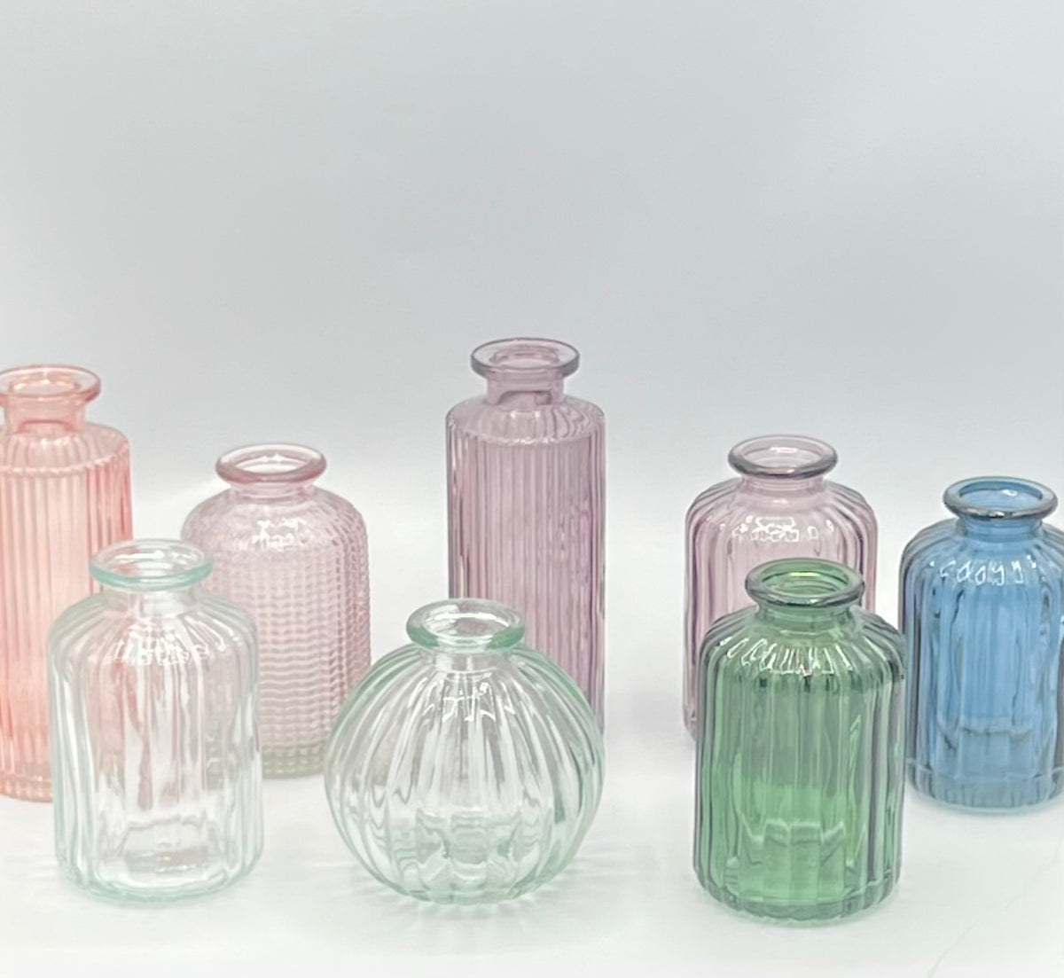 Tall Ribbed Bud Vase Bottle image 0