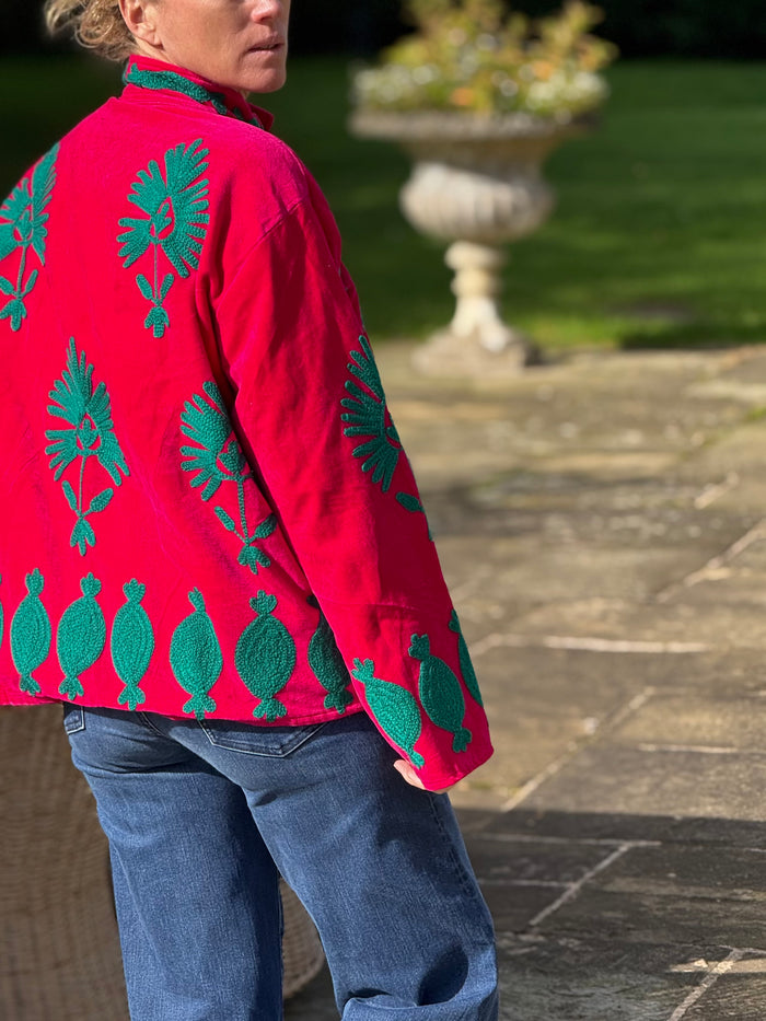 The Velvet Suzani Jacket - 38