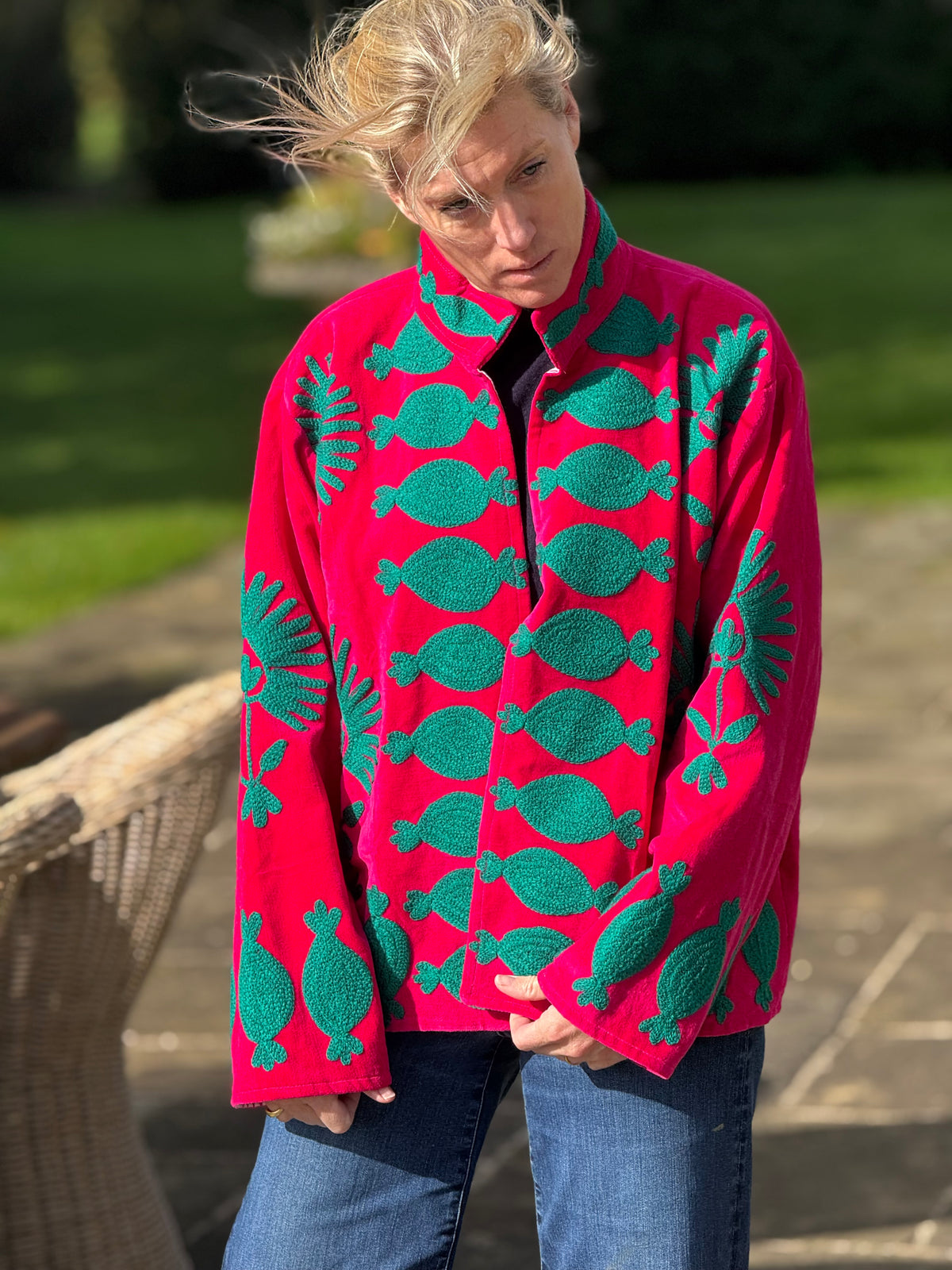 The Velvet Suzani Jacket - 38