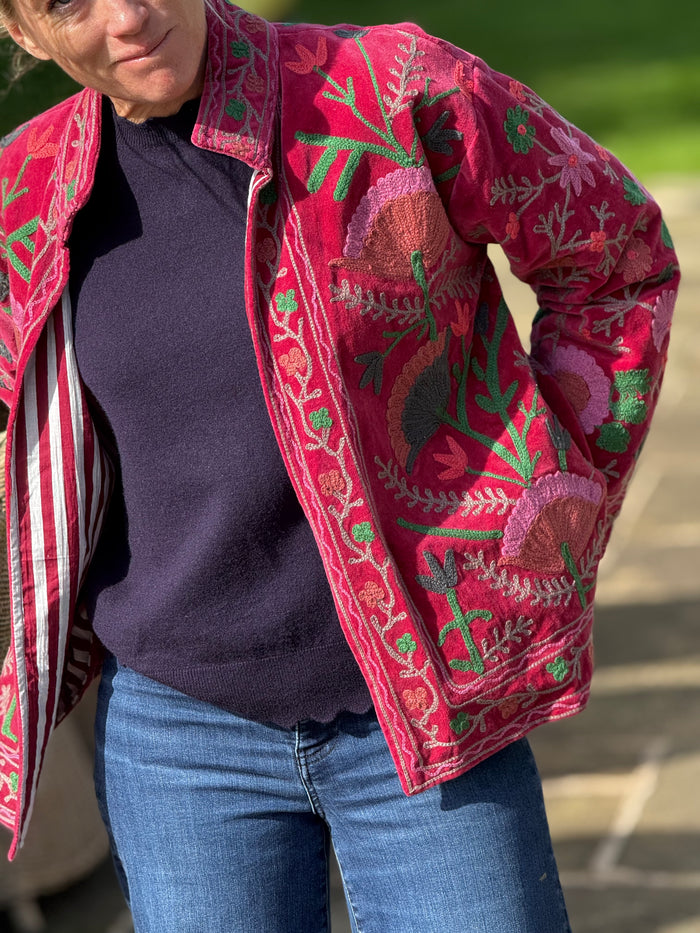 The Velvet Suzani Jacket - 40
