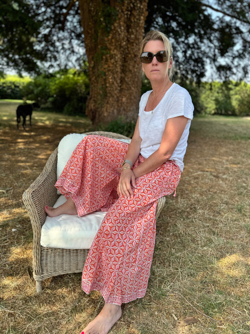 The Orange Wide Leg Trousers