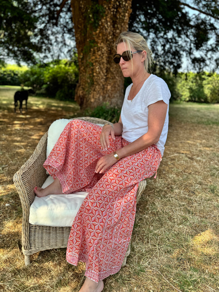 The Orange Wide Leg Trousers