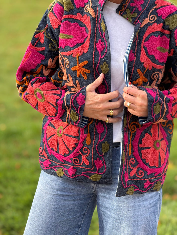 The Denim Suzani Jacket - 12